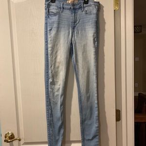 Hollister Super Skinny High Rise Light Wash Jeans